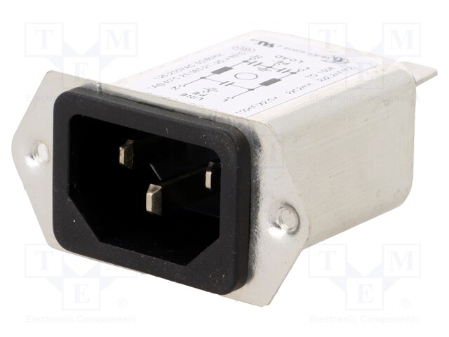 Connector: AC supply; socket; male; 1A; 250VAC; IEC 60320; -25÷85°C