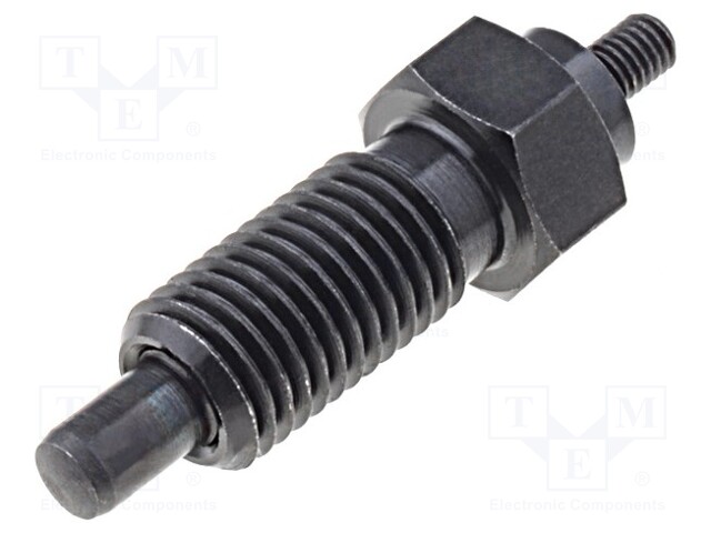 Indexing plungers; Thread: M8; Plating: black finish; Mat: steel