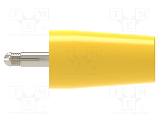 Adapter; 4mm banana; 32A; yellow; 40.4mm; nickel plated