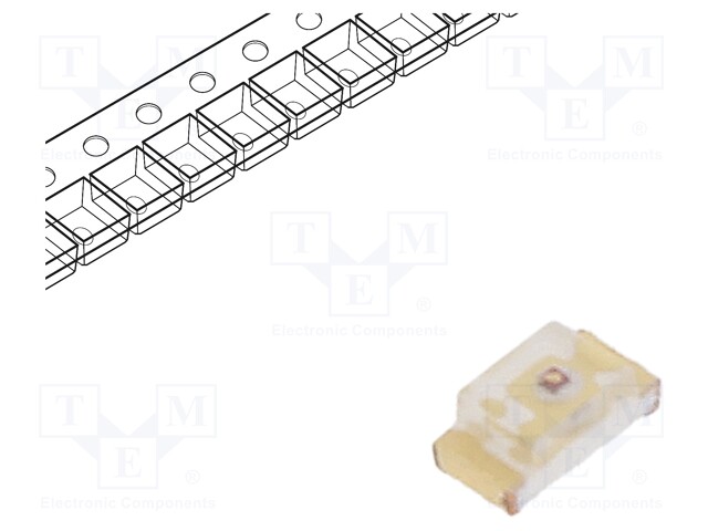 LED; SMD; 0603; red; 72÷180mcd; 1.6x0.8x0.6mm; 120°; 1.7÷2.4V; 20mA