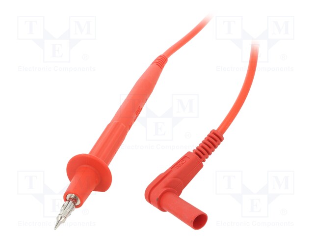 Test lead; PVC; 1.5m; red; 20A; Plating: nickel plated