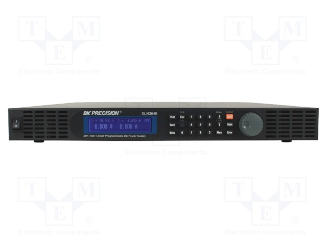 Power supply: programmable laboratory; Channels: 1; 36VDC; 40A