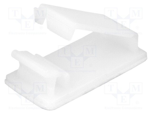 Self-adhesive cable holder; polyamide; 17mm; natural; UL94V-2