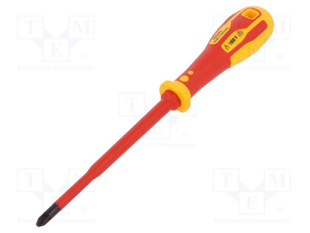 Screwdriver; insulated,slim; Pozidriv®; PZ2; Blade length: 125mm