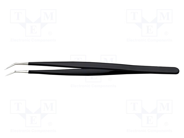 Tweezers; Blade tip shape: sharp, bent; Tweezers len: 155mm; ESD