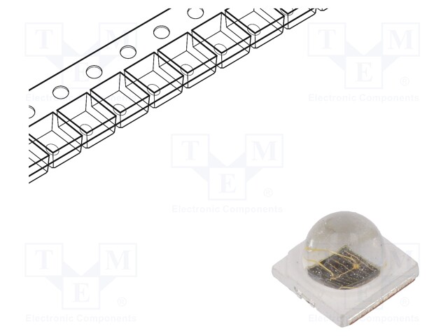 IR transmitter; 3535; 840-870nm; transparent; 830mW; 80°; 1A