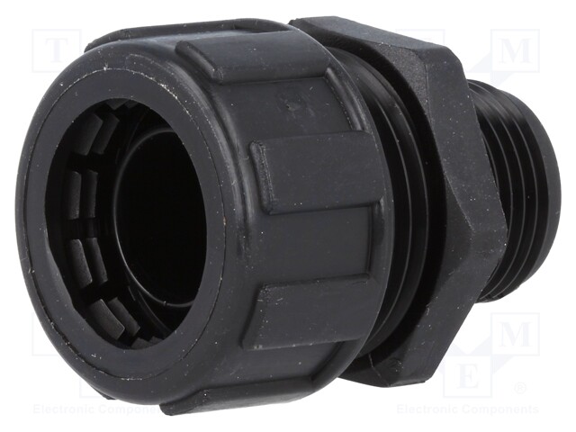 Straight terminal connector; ØBraid : 16mm; polyamide; -50÷135°C