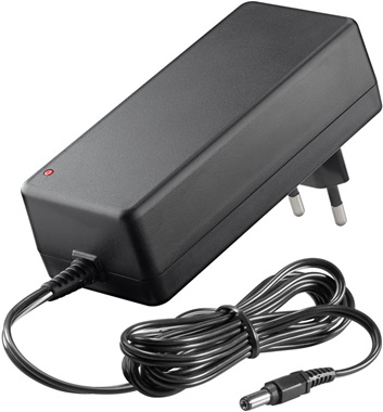 Power supply: switched-mode; 5.5/2.1 mm plug; 12 VDC; 60 W;  5 A