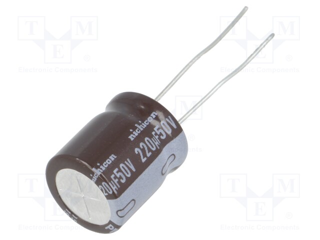 Capacitor: electrolytic; low impedance; THT; 220uF; 50VDC; ±20%