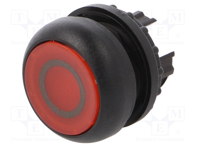 Switch: push-button; Stabl.pos: 2; 22mm; red; IP67; Pushbutton: flat