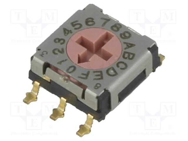 Encoding switch; HEX/BCD; Pos: 16; SMT; Rcont max: 100mΩ; 5Ncm