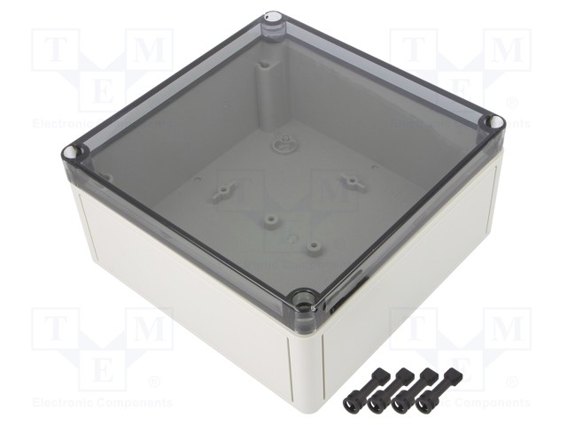 Enclosure: multipurpose; X: 180mm; Y: 182mm; Z: 90mm; TK PS; grey