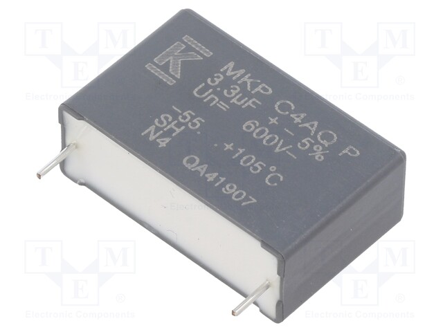 Capacitor: polypropylene; DC-Link; 3.3uF; ESR: 18.7mΩ; THT; ±5%