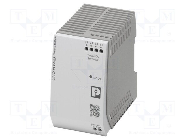 Power supply: switched-mode; Mounting: DIN; IP20