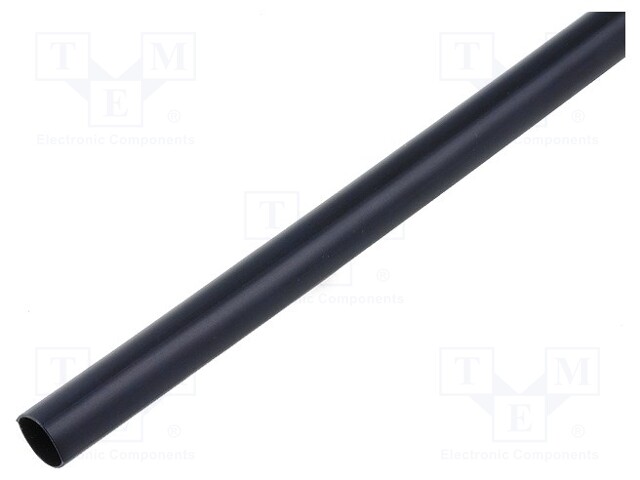 Heat shrink sleeve; 6.4mm; L: 1m; 2: 1; black; Temp: -55÷125°C