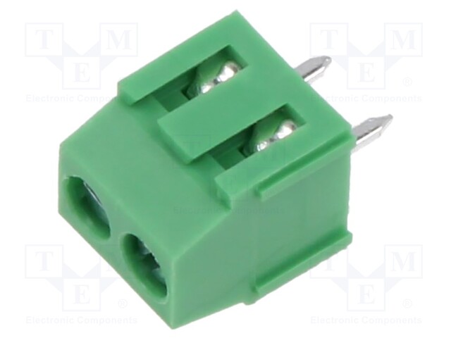 PCB terminal block; Contacts ph: 3.5mm; ways: 2; angled 90°; 1mm2