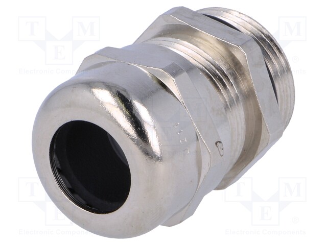 Cable gland; PG13,5; IP68; Mat: brass; Body plating: nickel