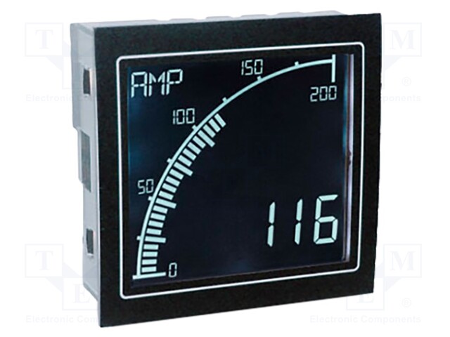 Amperometer; digital,mounting,programmable; on panel; 30÷400Hz