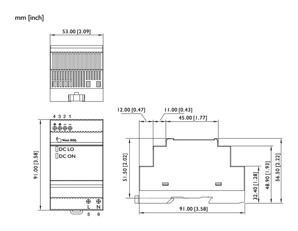 Power supply: switching; for DIN rail; 480W; 48VDC; 10A; 90÷264VAC