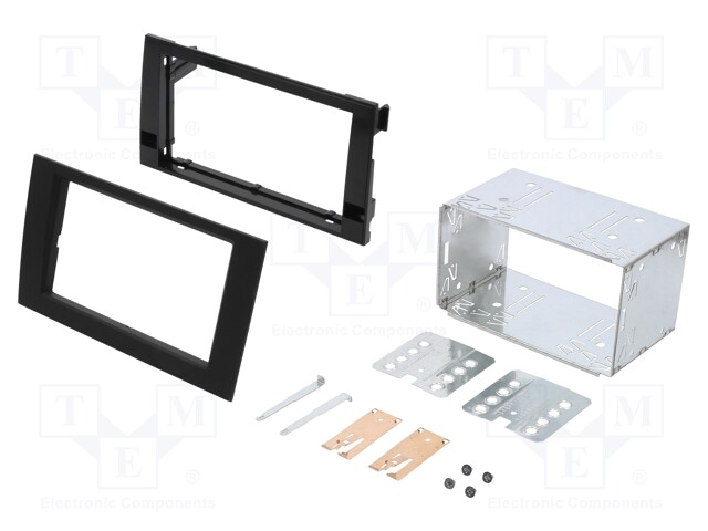 Radio mounting frame; Audi,Seat; 2 DIN; black