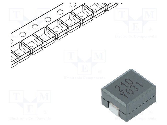 Inductor: wire; 210nH; Ioper: 50A; 0.29mΩ; 100kHz; -40÷125°C; ±10%