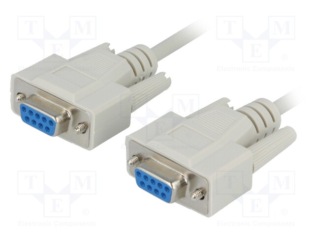 Cable; D-Sub 9pin socket,both sides; Len: 2m; connection 1: 1