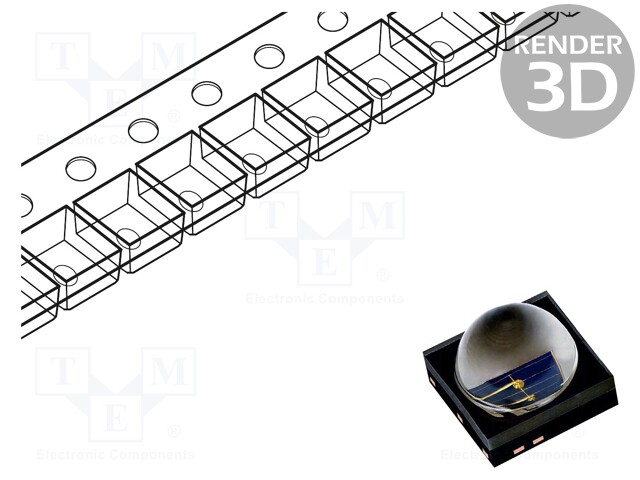 IR transmitter; 860nm; transparent; 1425mW; 28°; SMD; 1000mA