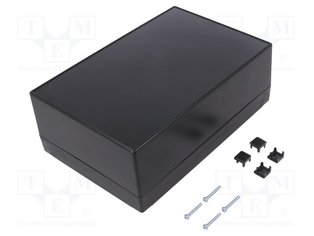 Enclosure: multipurpose; X: 145mm; Y: 220mm; Z: 80mm; 70; ABS; black