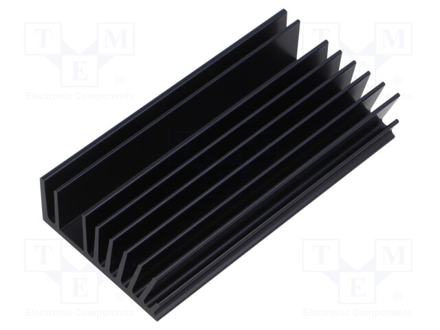 Heatsink: extruded; grilled; black; L: 100mm; W: 50mm; H: 20mm