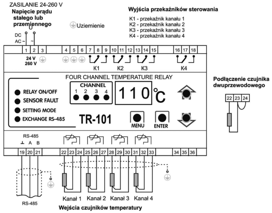 Module: regulator; temperature; 24÷260VAC; DIN; 24÷260VDC; IN: 4