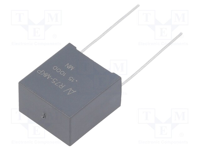 Capacitor: polypropylene; 0.15uF; 15mm; ±5%; 18x19x11mm; -55÷105°C