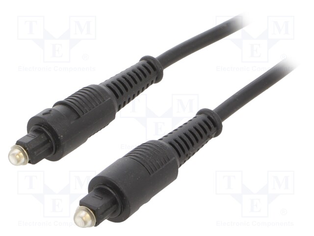 Cable; Toslink plug,both sides; 10m; black; Øcable: 5mm