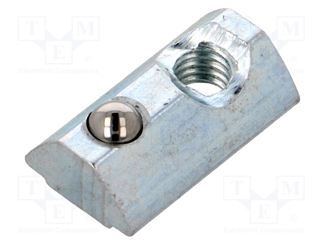 Nut; for profiles; Width of the groove: 8mm; steel; zinc