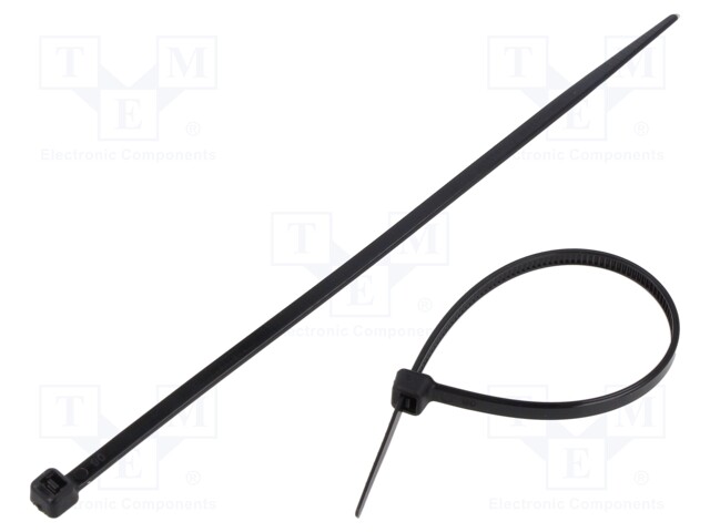 Cable tie; L: 350mm; W: 4.6mm; polyamide; black; UL94V-2; -40÷85°C