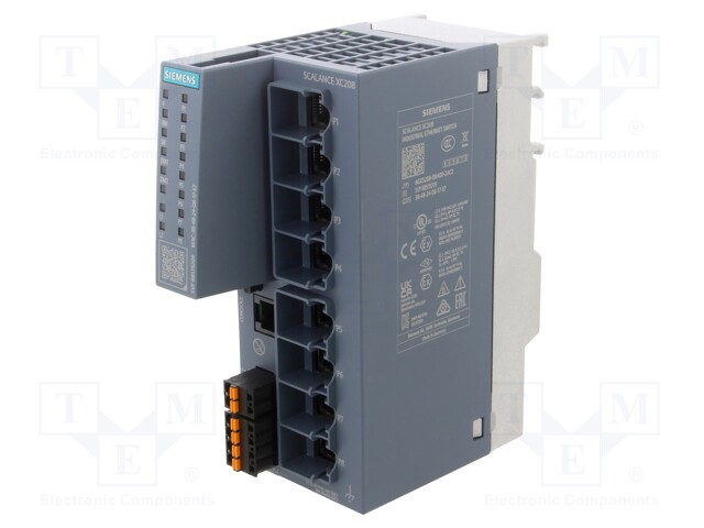 Switch, 8 Ports, Industrial, Managed Fast Ethernet, DIN Rail/Wall, RJ45 x 8, 10Mbps, 100Mbps