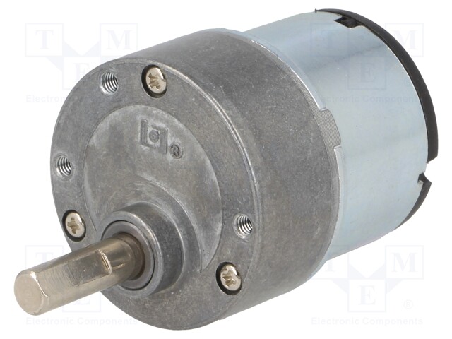 Motor: DC; with gearbox; 3÷12VDC; 500mA; Shaft: D spring; 168rpm