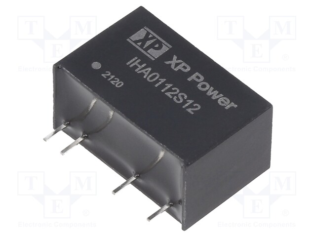 Isolated Board Mount DC/DC Converter, ITE, 1 Output, 1 W, 12 V, 83 mA