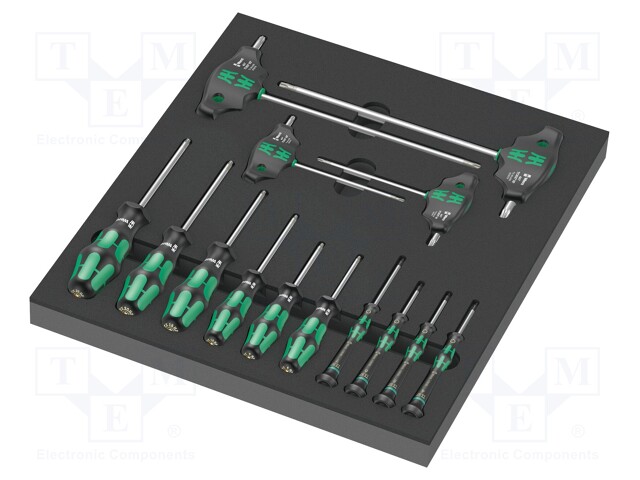 Kit: screwdrivers; Quan: 14pcs; Torx®; in a foam tray