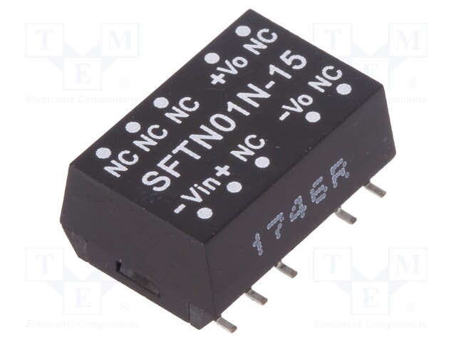 Converter: DC/DC; 1W; Uin: 21.6÷26.4V; 15VDC; Iout: 67mA; SMD; 1.2g