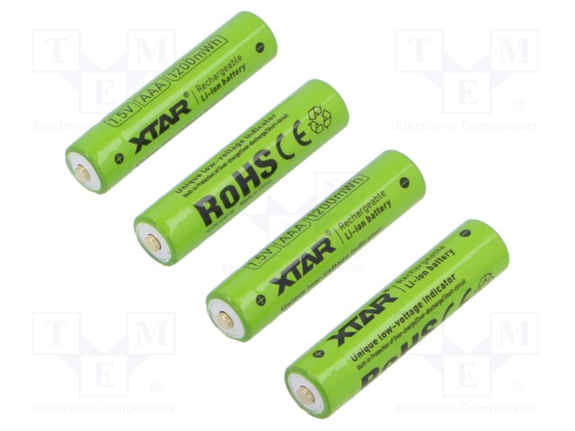 Re-battery: Li-Ion; 10440,AAA,R3; 1.5V; 1200mAh; Ø10.3x44.5mm