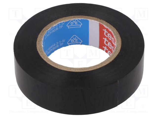 Electrically insulated tape; PVC; W: 19mm; L: 33m; black