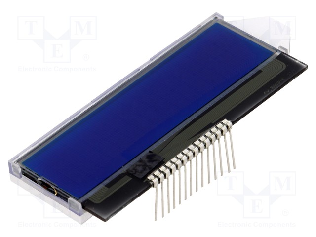 Display: LCD; alphanumeric; FSTN Positive; 16x2; 76x28.7x6mm; LED