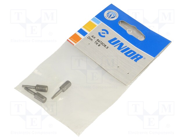 Screwdriver bit; Torx®; TX09; Overall len: 25mm; 3pcs.