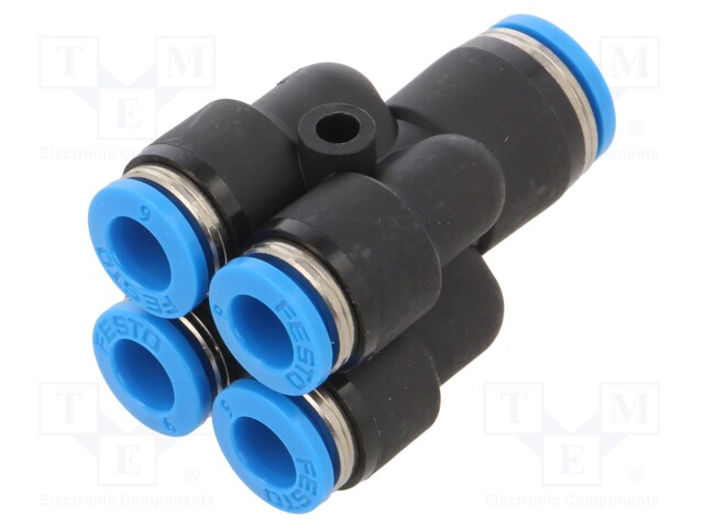 Push-in fitting; -0.95÷6bar; Mat: polymer; Øin: 6mm; Øout: 8mm