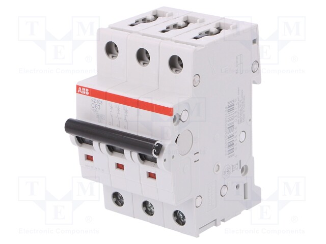 Circuit breaker; 400VAC; Inom: 63A; Poles: 3; DIN; Charact: C; 6kA