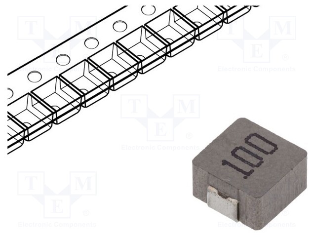 Inductor: wire; SMD; 10uH; Ioper: 3.2A; 125mΩ; Body dim: 5.2x5.2x3mm