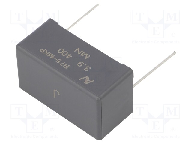 Capacitor: polypropylene; 3.9uF; 37.5mm; ±5%; 41.5x19x24mm; 70V/μs