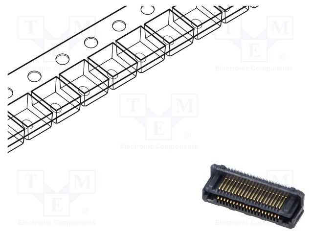 Connector: PCB to PCB; hermaphrodite; PIN: 40; 0.5mm; LSHM; SMT