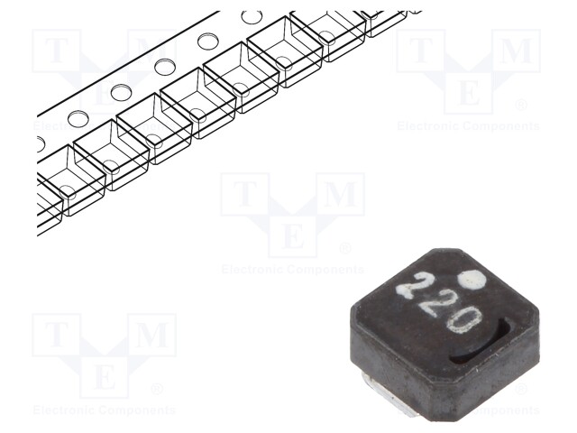 Inductor: ferrite; SMD; 22uH; 0.8A; 391mΩ; ±20%; Series: VLCF