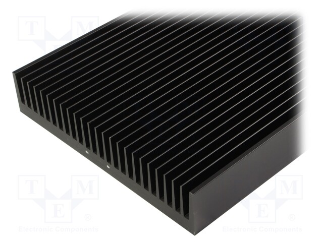 Heatsink: extruded; grilled; black; L: 1000mm; W: 250mm; H: 50mm